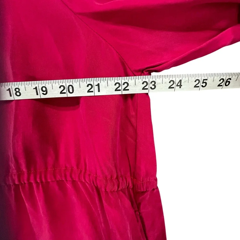 Everlane Tencel Gathered Maxi Dress L Pink Button Modest Oversized Quiet Luxury‎